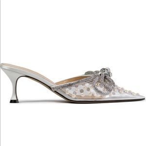 Mach & Mach Double Crystal Bow Pointed Mule